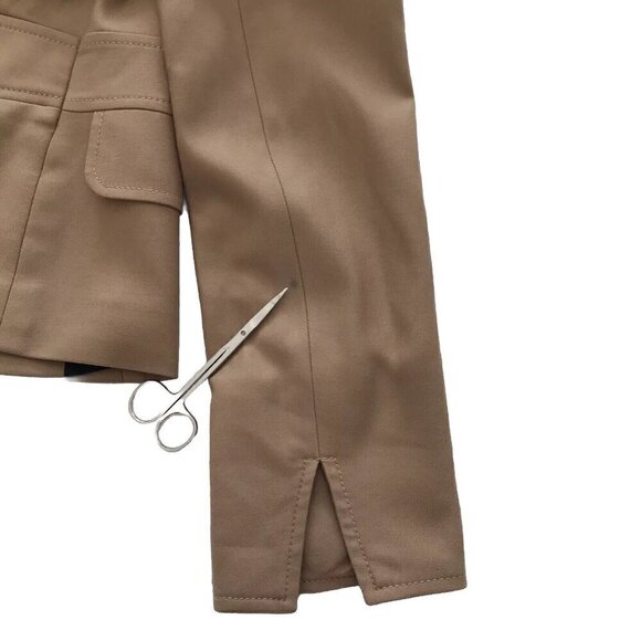 Escada Woman's Sz 34 or XS Caramel Tan 100% Virgin Wool Button Front Blazer - Picture 10 of 10